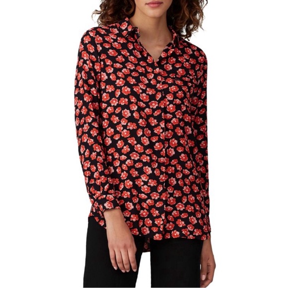 GANNI Floral-Print Button Down Shirt EUC - Picture 1 of 14